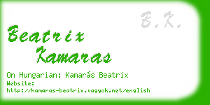 beatrix kamaras business card